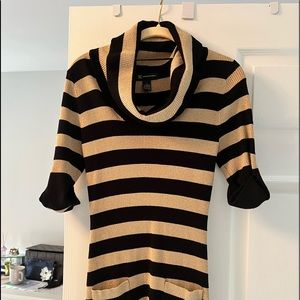 Gold & black sweater dress